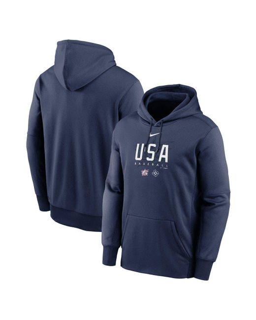 Nike Usa Baseball 2023 World Baseball Classic Dugout Therma Performance  Pullover Hoodie At Nordstrom in Blue for Men