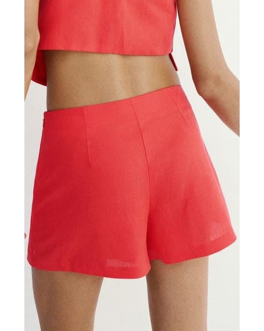 Mango Red Wrap Miniskirt