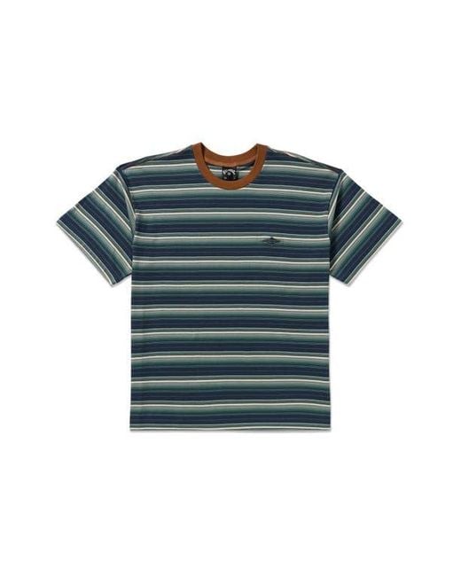 Billabong Blue Baxter Stripe T-Shirt for men