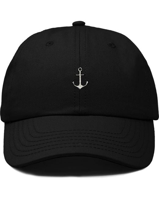 Alix Black Anchor Dad Cap