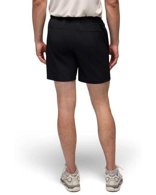Prana Black Discovery Trail Drawstring Shorts for men