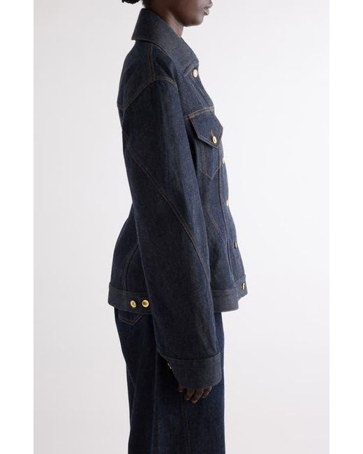 Givenchy Blue Cocoon Waisted Denim Jacket