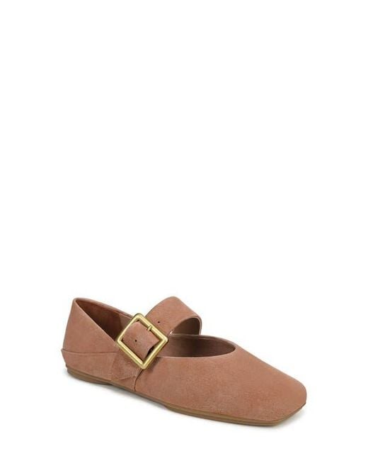 Franco Sarto Brown Oakes Square Toe Flat