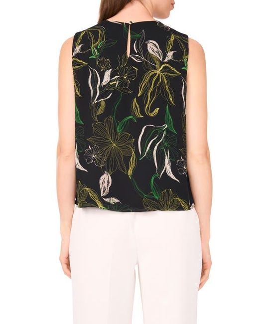 Halogen® Black Gathered Neck Sleeveless Shell