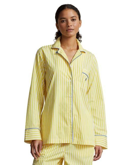 Polo Ralph Lauren Yellow Madison Stripe Cotton Pajamas