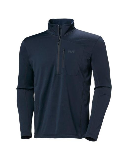 Helly Hansen Blue Versatile Half Zip Midlayer Fleece Pullover for men