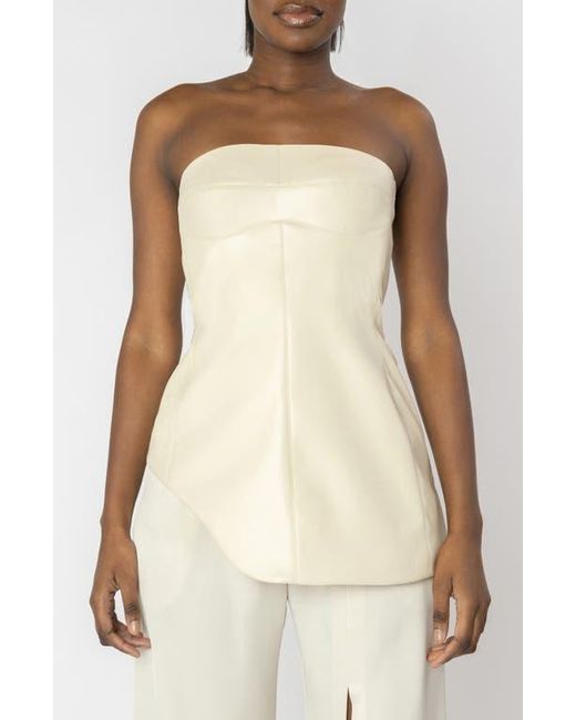 ISRAELLA KOBLA Women's Natural Indira Strapless Faux Leather