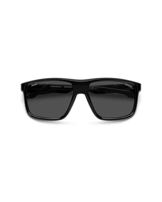 Carrera Black X Ducati Carduc 60Mm Rectangular Sunglasses for men
