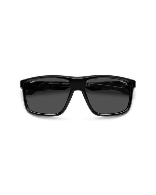 Carrera Black X Ducati Carduc 60Mm Rectangular Sunglasses for men