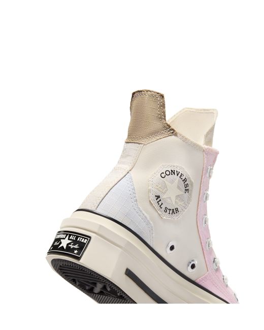 Converse White Chuck 70 De Luxe Square Toe Platform High Top Sneaker