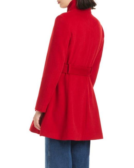 Kate Spade Red High Neck Belted Coat