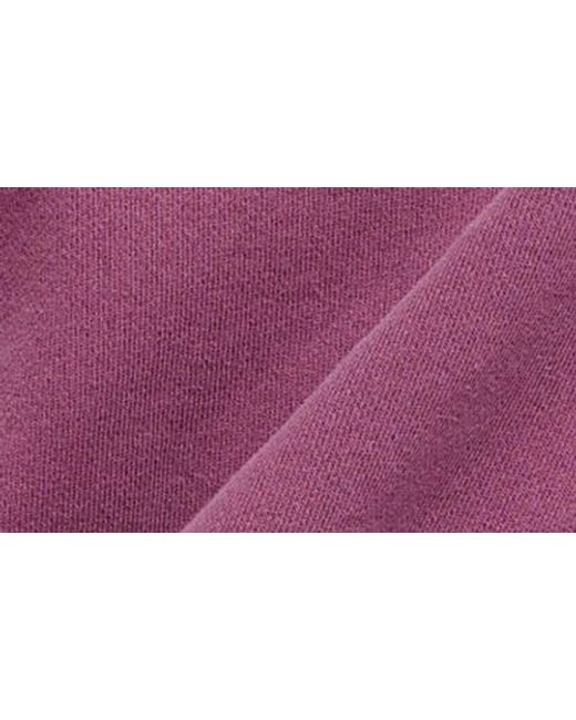 Free People Purple Palm Springs Mock Neck Cotton Fleece Sweatshirt