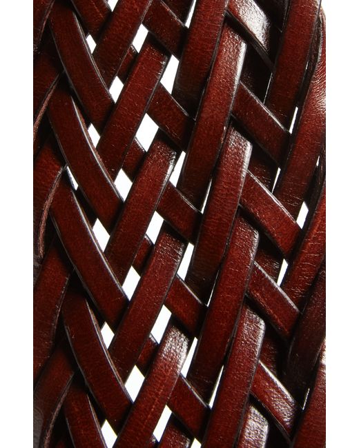 The Row Brown Woven Leather Belt