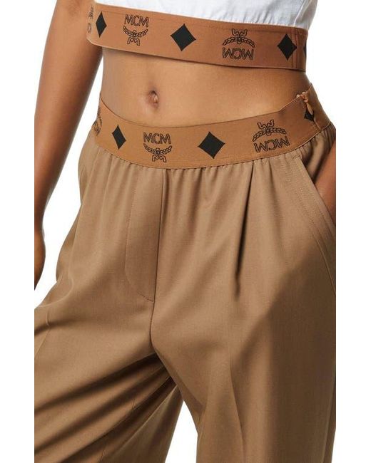 MCM Natural Monogram Pants