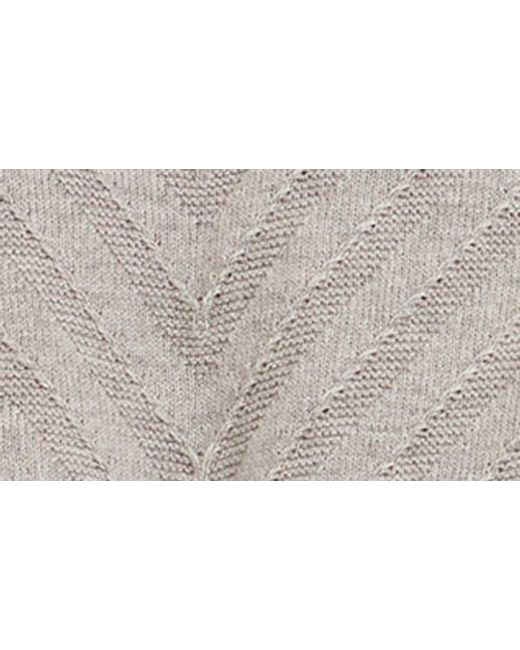 Ted Baker Gray Canon Chevron Texture Short Sleeve Cotton & Wool Crewneck Sweater for men