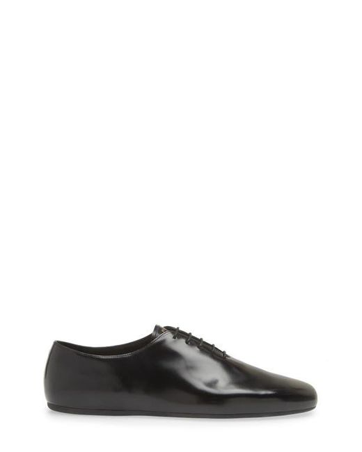 Prada Black Leather Oxford Shoes for men