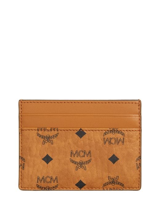 MCM Brown Aren Card Case for men