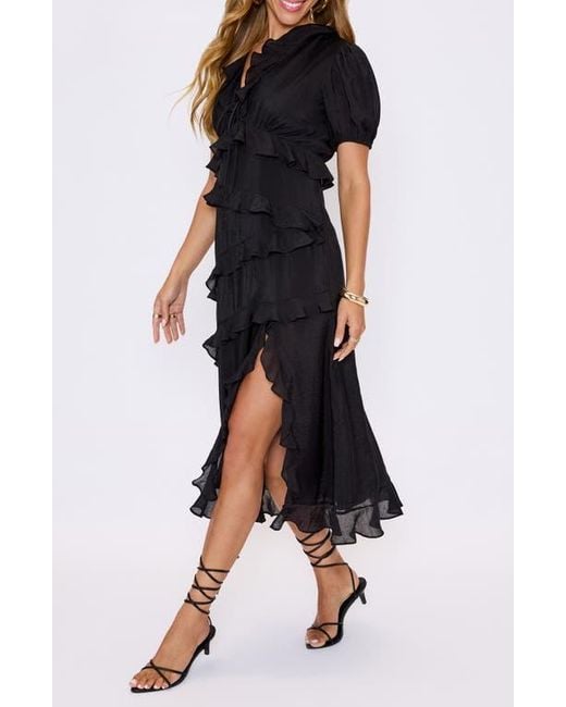 Vici Collection Black Noir Nights Ruffle Dress