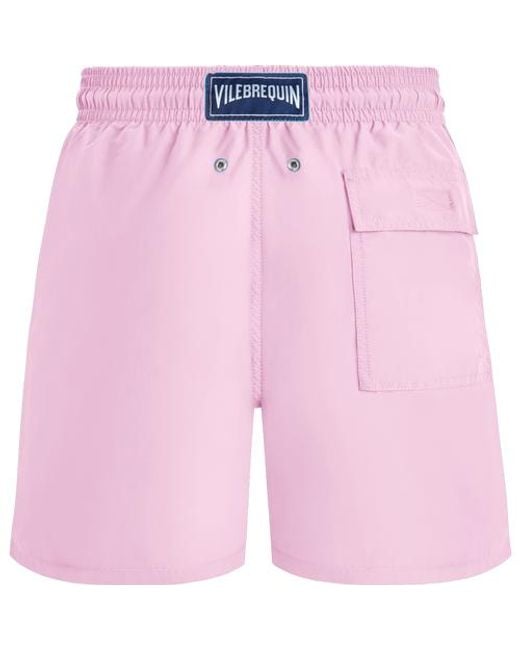 Vilebrequin Pink Solid Recycled Polyamide Swim Shorts for men