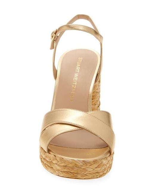 Stuart Weitzman Natural Dayna Platform Sandal