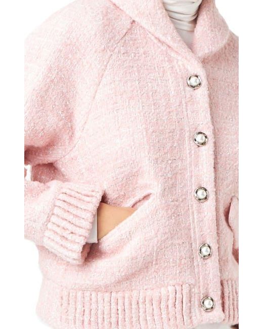 Endless Rose Pink Metallic Tweed Jacket