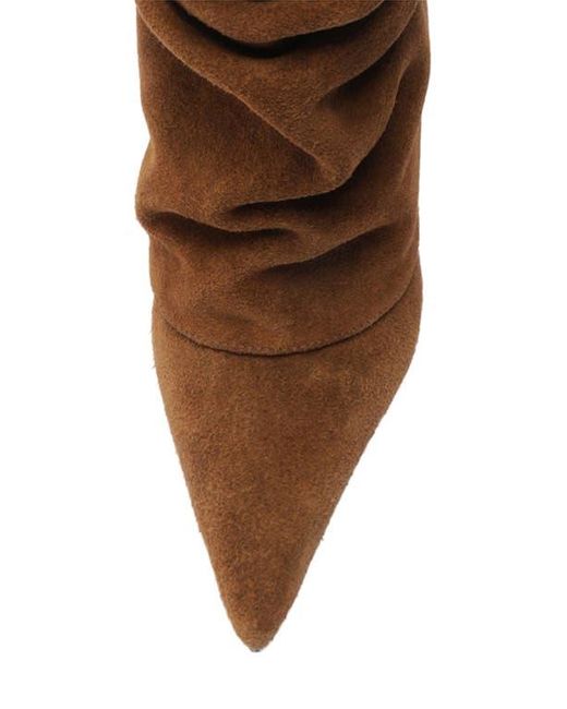 SCHUTZ SHOES Brown Mikki Up Cloak Pointed Toe Boot