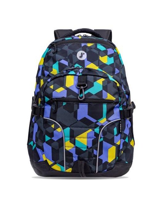 J World Blue Atom Laptop School Backpack