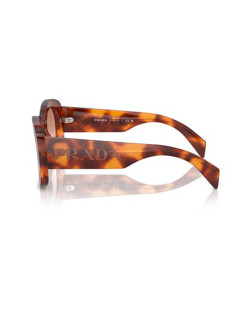 Prada Brown 54mm Oval Gradient Sunglasses for men