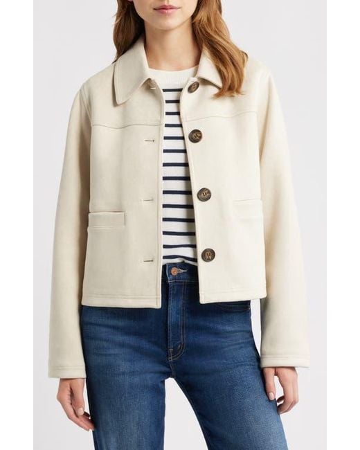 Bernardo White Faux Suede Jacket