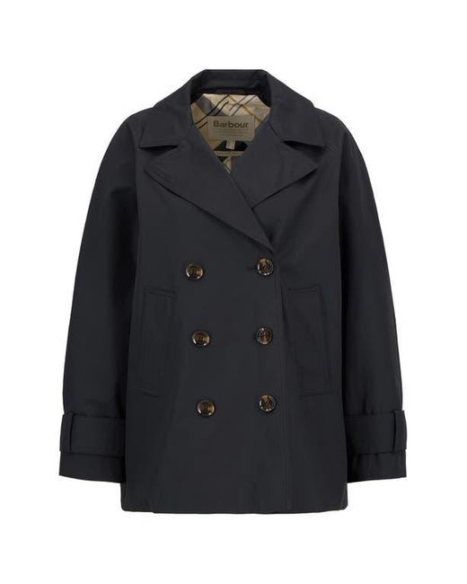 Barbour Black Maisy Showerproof Double Breasted Jacket