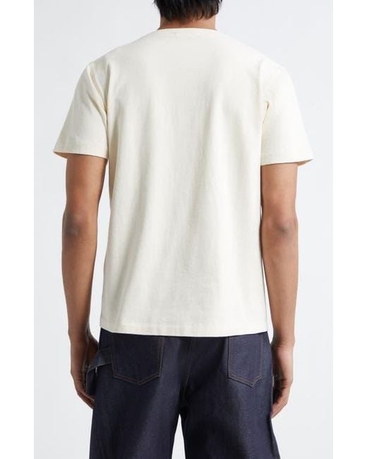 J.W. Anderson White Circular Logo Graphic T-Shirt for men