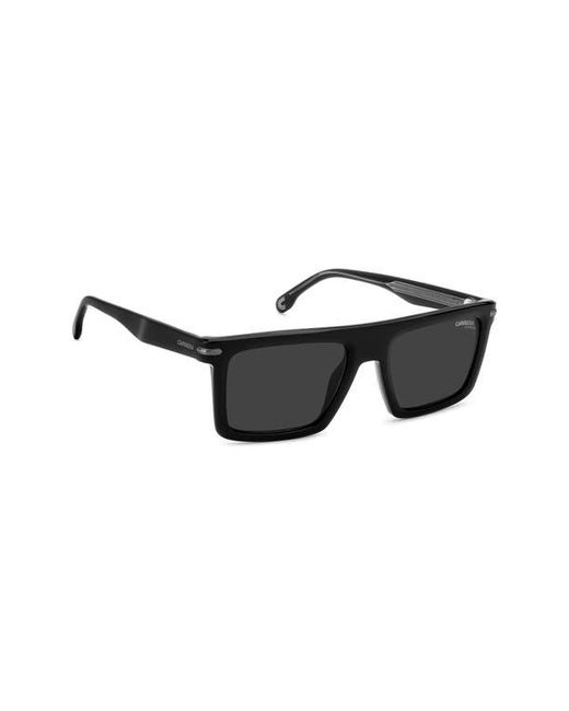 Carrera Black 54Mm Rectangular Flat Top Sunglasses for men