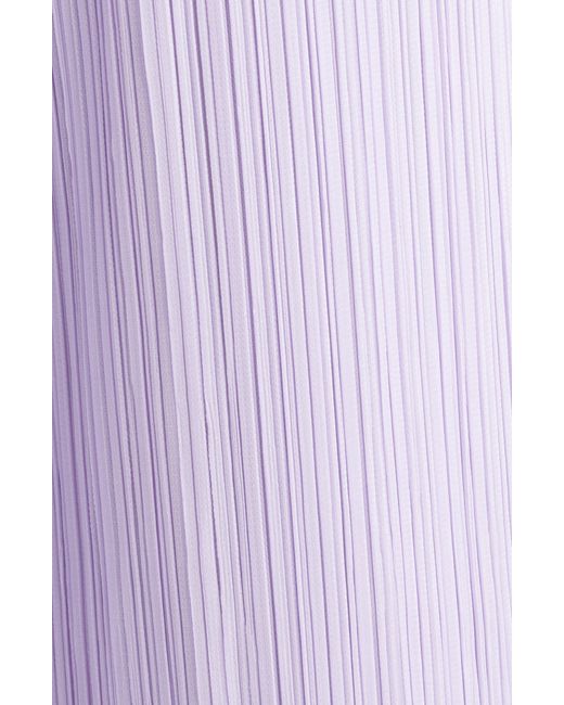 Pleats Please Issey Miyake Purple Monthly Colors April Crop Wide Leg Pants