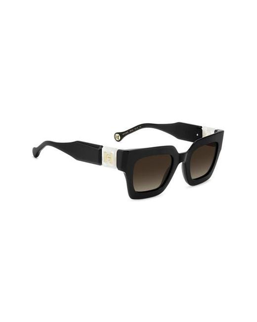 Carolina Herrera Black Her 49Mm Square Sunglasses