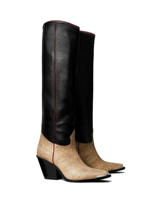 Tory Burch Black Western Tall Boot