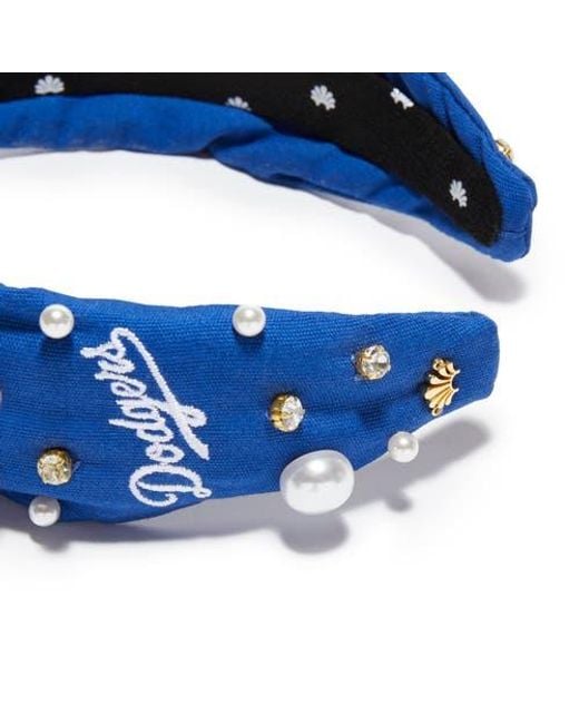 Lele Sadoughi Blue Mlb La Dodgers Embellished Headband