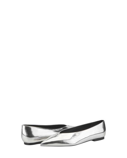 Marc Fisher White Casee Pointed Toe Flat