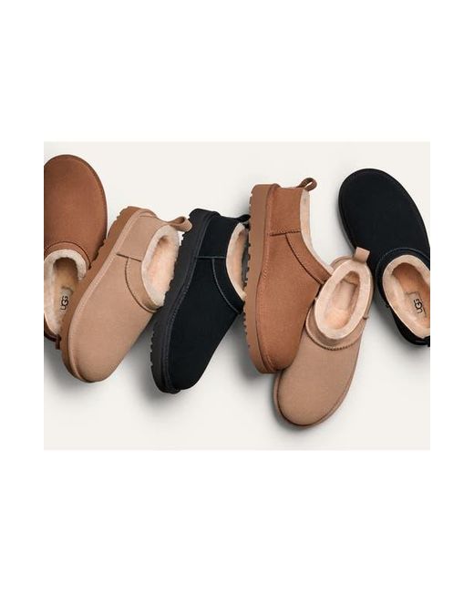 Ugg Brown Classic Micro Genuine Shearling Lined Slip-On