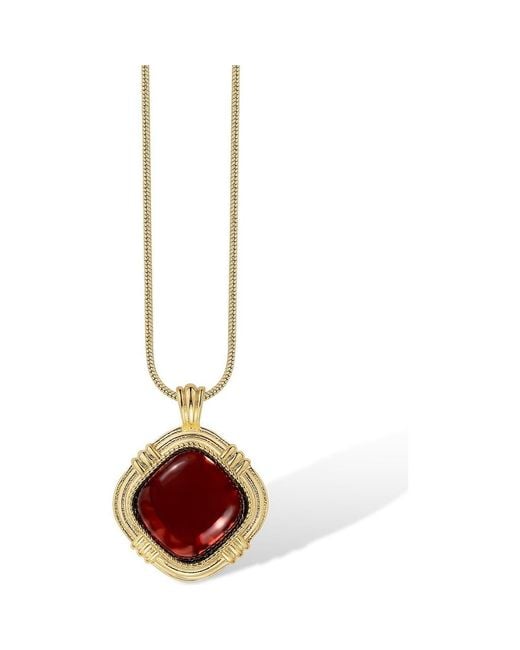 Retro Chic Brown Agate Necklace
