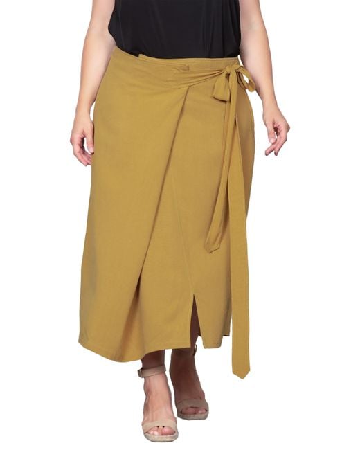 Standards & Practices Metallic Wrap Maxi Skirt
