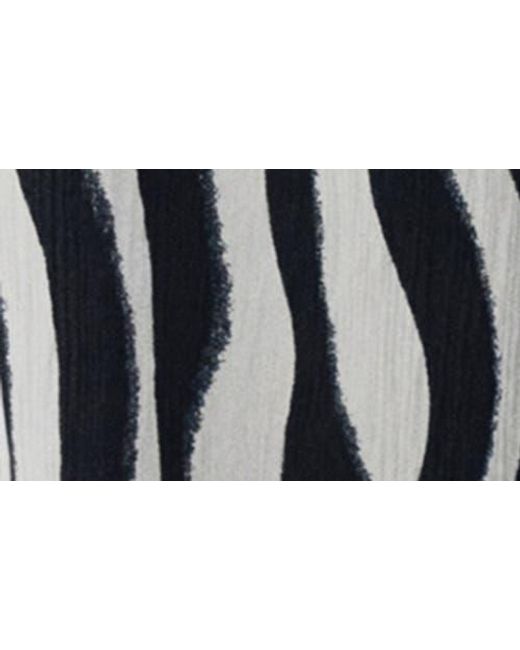 Mango Black Zebra Stripe Straight Leg Pants
