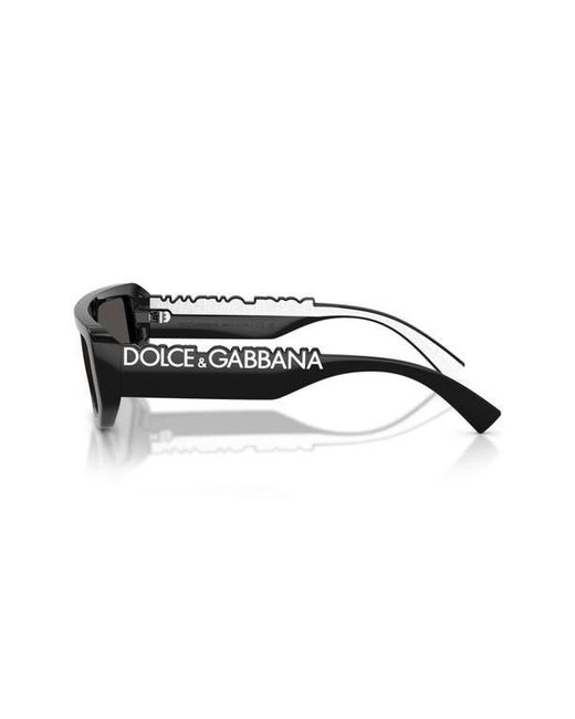 Dolce & Gabbana Black 56Mm Rectangular Sunglasses
