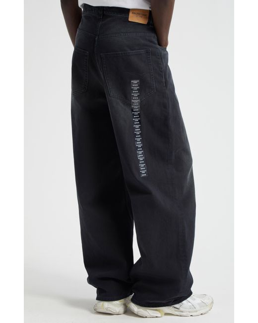 Balenciaga Black Sticker baggy Jeans for men