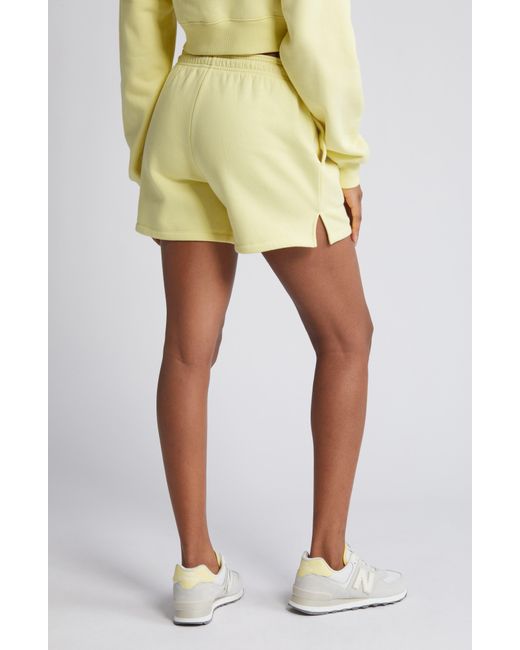 BP. Yellow Cotton Blend Fleece Shorts