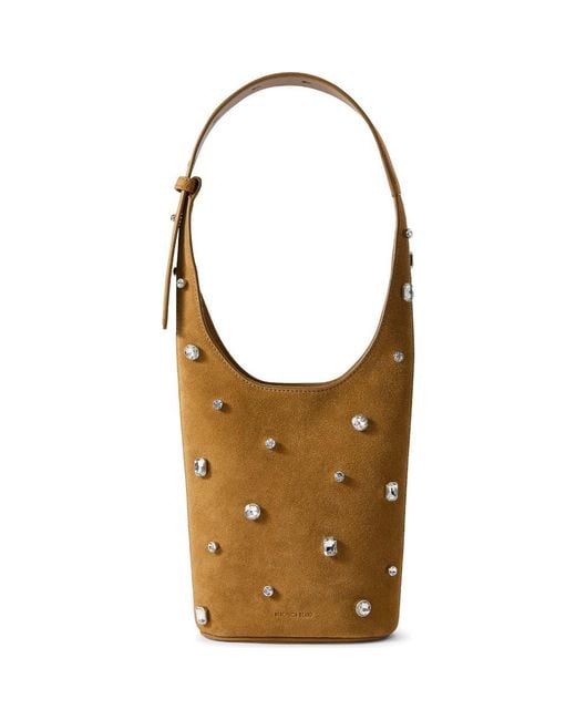 Veronica Beard Brown Small Crystal Loop Bag