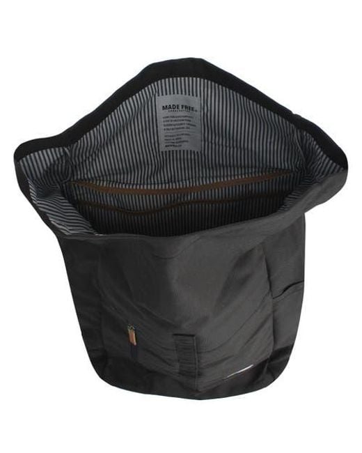 Made Free Black Roll Top Pack Backpack for men