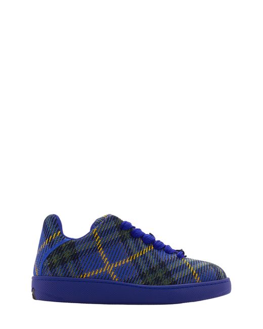 Burberry Blue Check Knit Box Sneaker for men