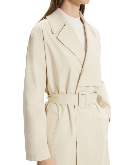 Theory Natural Patton Stretch Cotton Trench Coat
