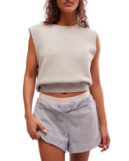 Free People Gray So Easy Muscle Tee