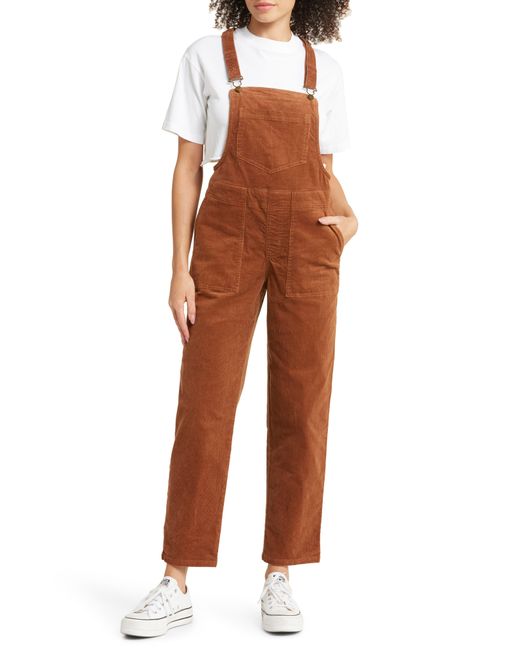 BP. Corduroy Overalls in Brown Lyst